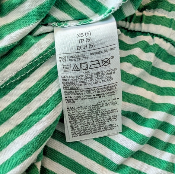 Girls Old Navy Striped Green Romper Cotton Relaxed Fit Ruffle Sleeves Playsuit - Picture 5 of 7